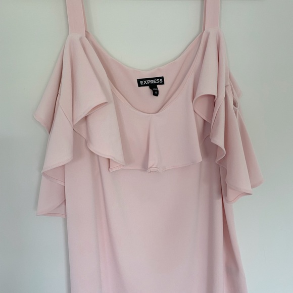 Express Pink Ruffle Tank Top size Small - Picture 2 of 10